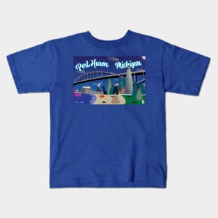 Port Huron Michigan Vector Art Kids T-Shirt